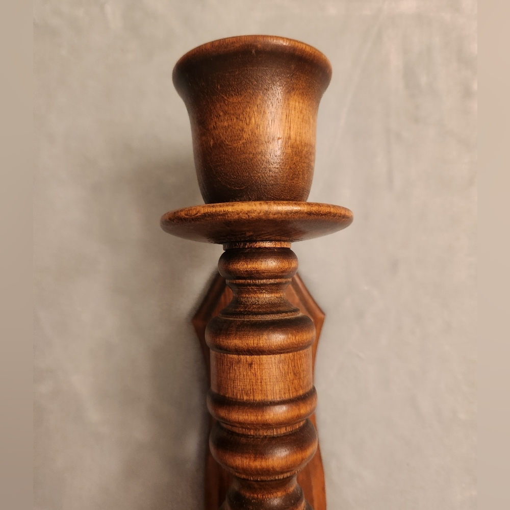 Home Interiors Wooden Carved Sconce and Diamond Crysral Sconce Candle Holder - Picture 6 of 10